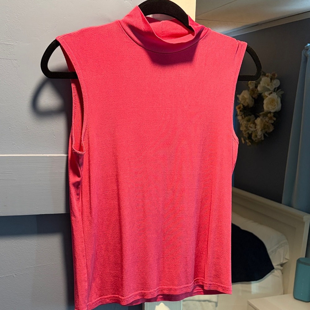 Vintage Hot Pink Mockneck Tanktop